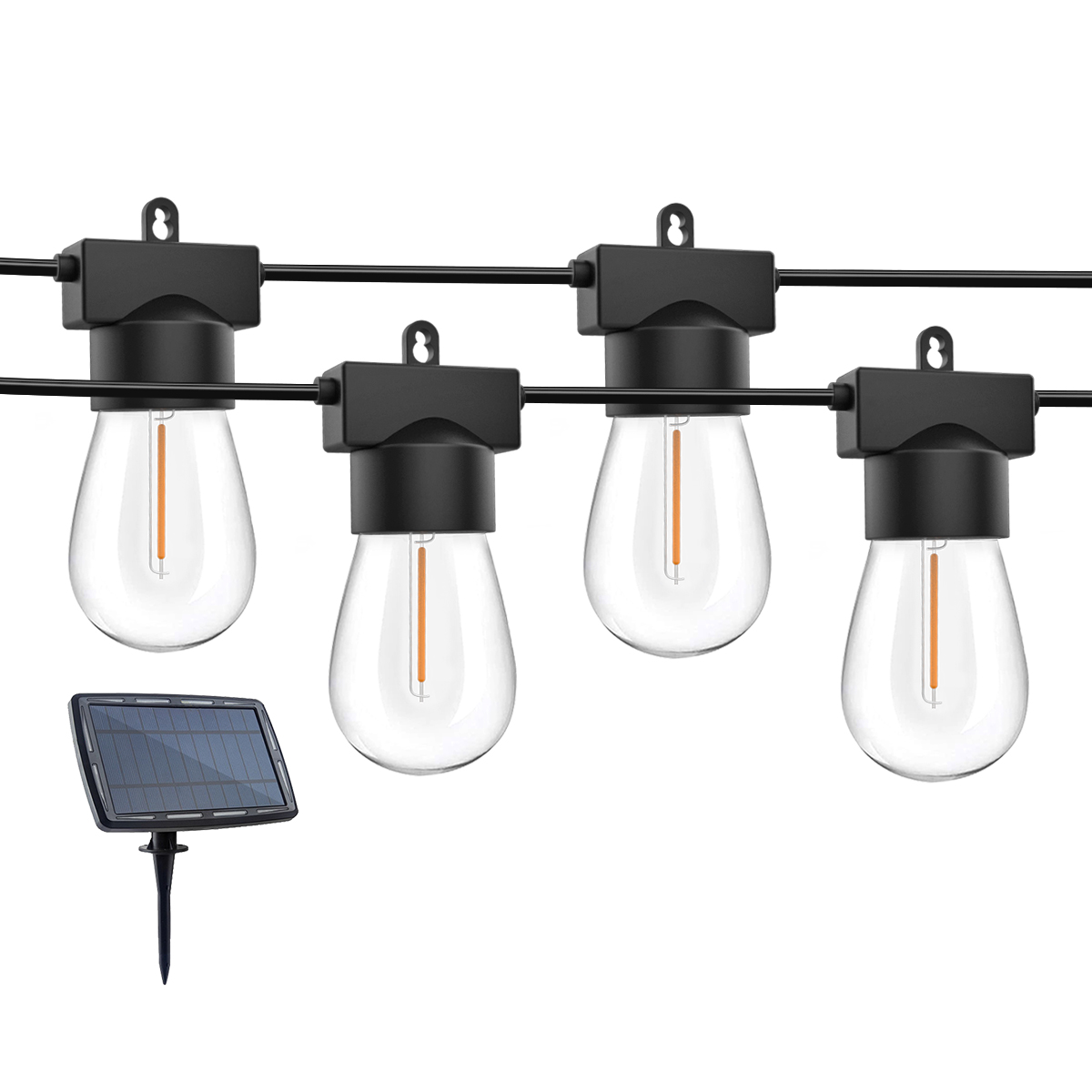 HCP095  S14太阳能暖白灯串